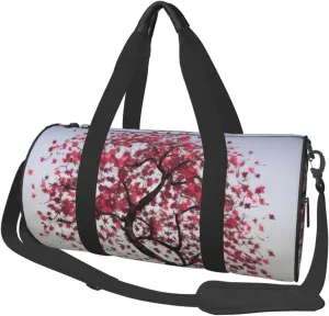 Travel Bag For Women,Japanese Cherry Tree Print Personal Item Duffle Bags,Weekend Travel Duffel Tote Bag,Travel Sport Gym Bag For Men,Airplane Travel Essentials For Flying