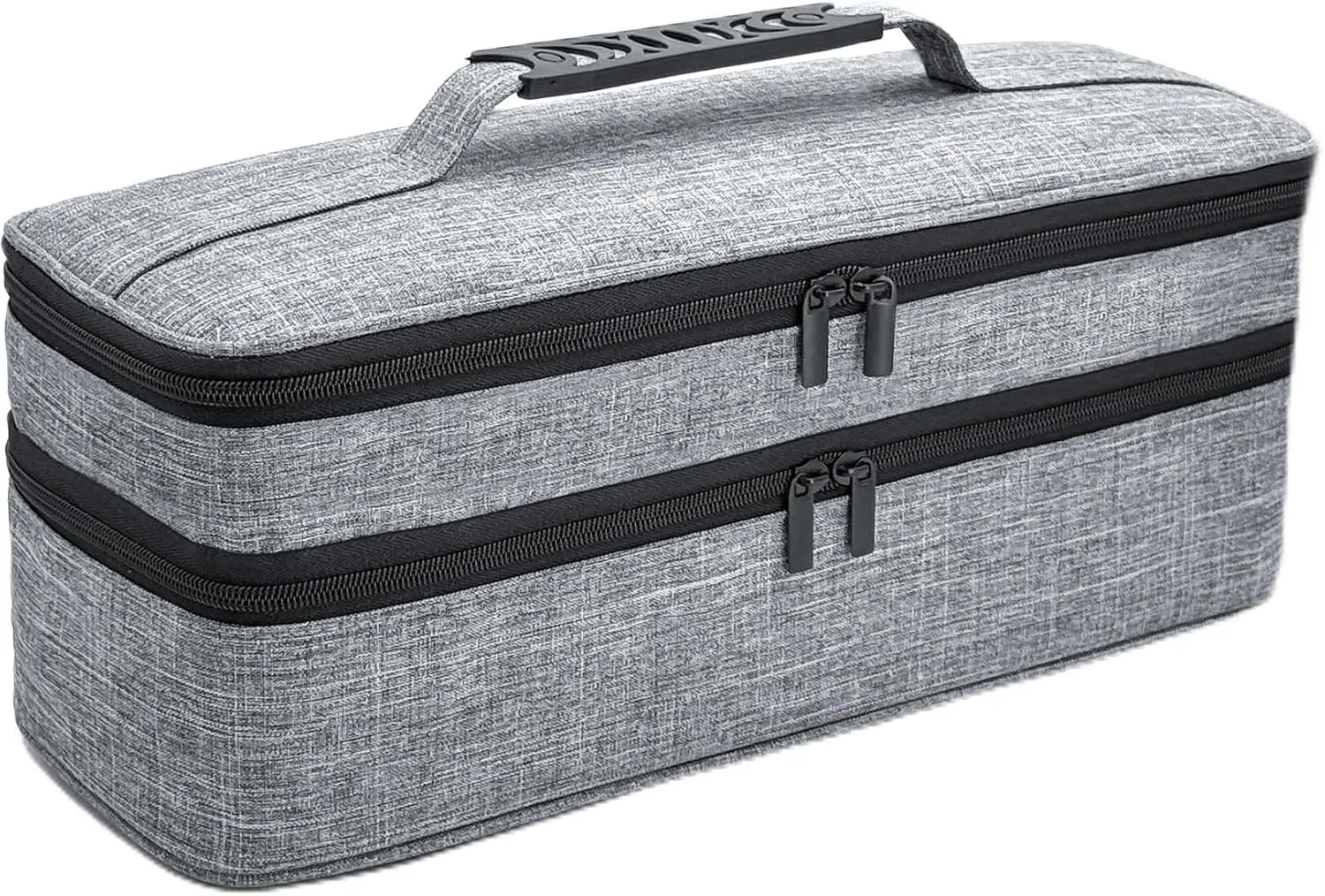 Travel Carrying Case Compatible with Shark Flex Style, Hair Dryer Stylish Double-Layer Organizer Bag for Hair Tools and Attachments (Gray, 15''x5''x5'')