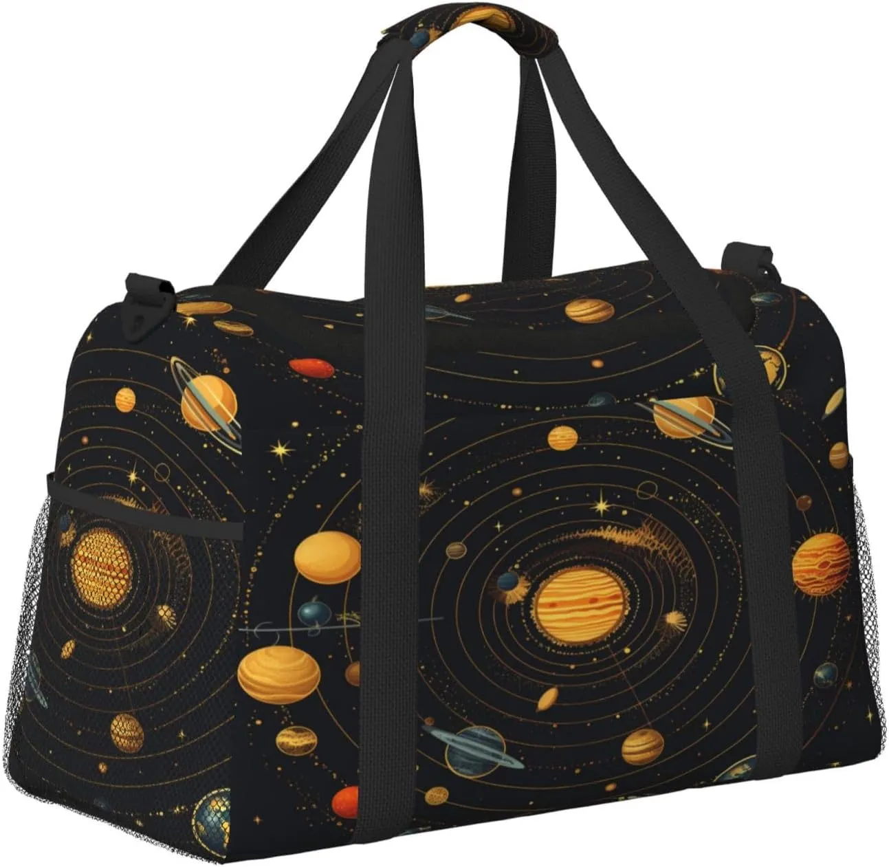 Travel Duffel Bag For Men Women, Solar System Universe Space Carry On Sport Gym Bag With Shoulder Strap Lightweight Waterproof Weekender Bag Overnight Bag