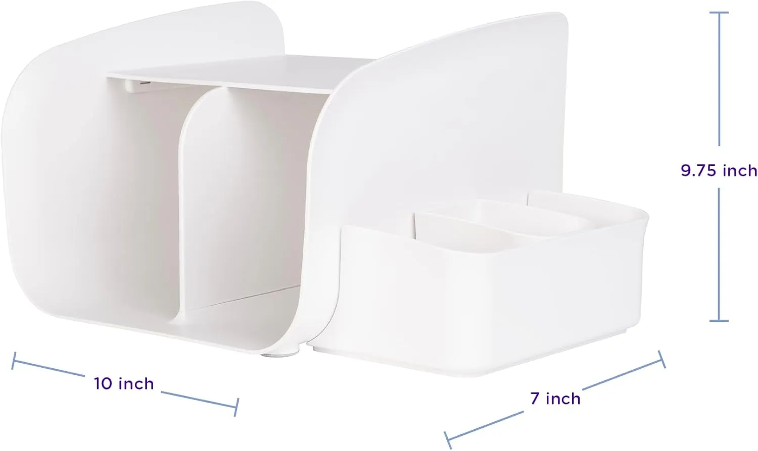 Ubbi Diaper Caddy Organizer, Stores Baby Diapers, Wipes & Baby Accessories, White