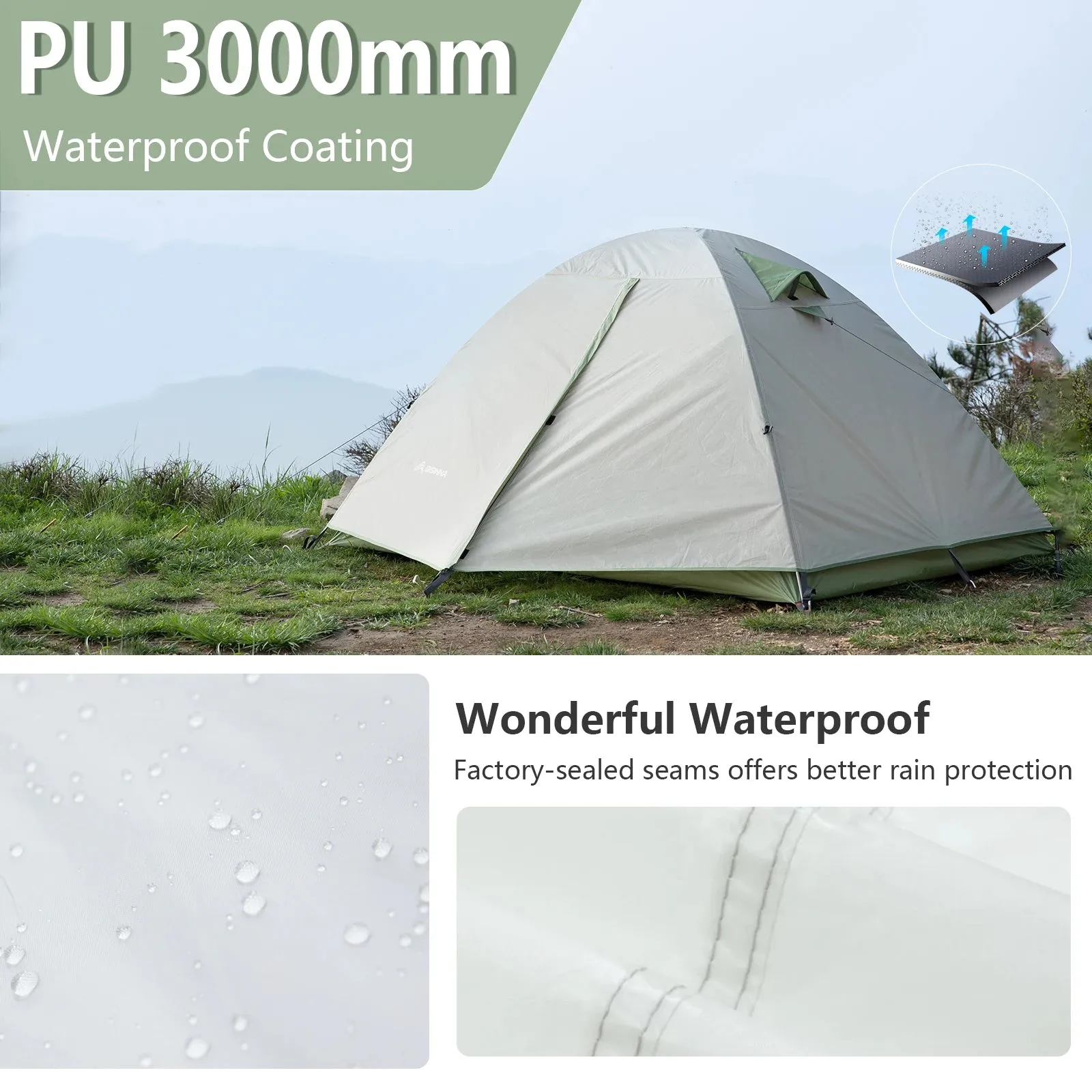 Ultralight 2 Person Camping Tent Double Layer Waterproof & Portable