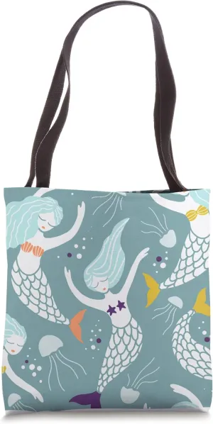 Under Sea Nautical Fish Sea Weed Summertime Pattern Design Tote Bag