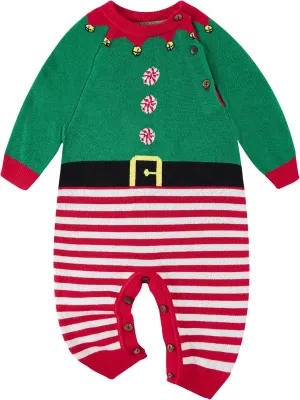 UNICOMIDEA Baby Ugly Christmas Outfit 0-24 Months Sweater Infant Knitted Xmas Romper