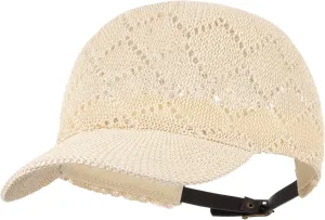 Unisex Adults Rhombus Pattern Paper Blend Fabric Woven Visor Sunhat Summer Sun Hat Baseball Cap