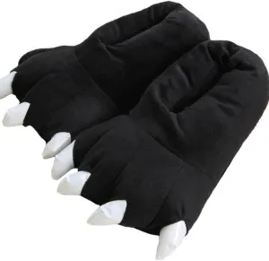 Unisex Funny Animal Costume Paw Claw Shoes, Soft Plush Home Slippers