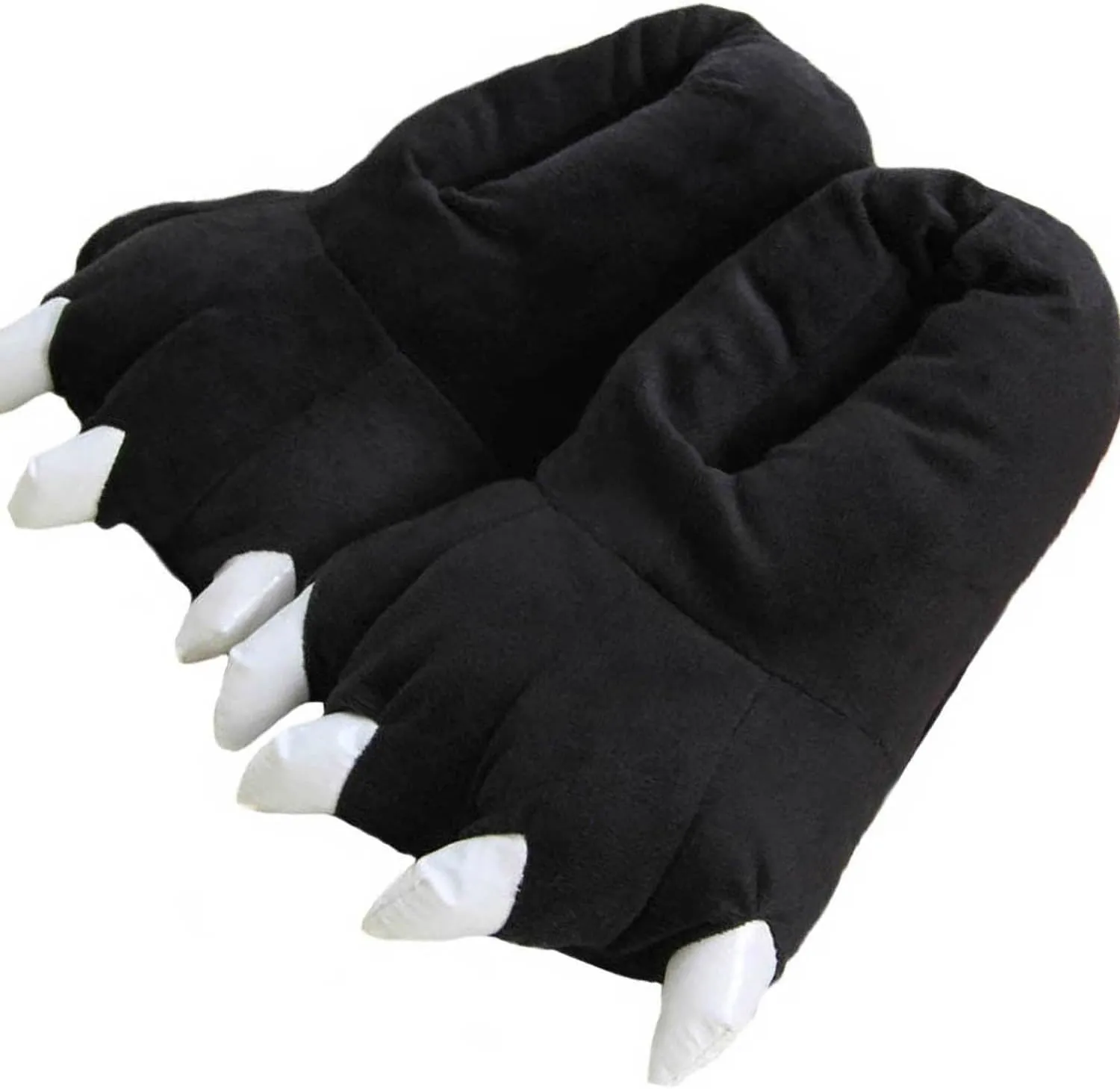 Unisex Funny Animal Costume Paw Claw Shoes, Soft Plush Home Slippers