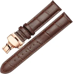Unisex Genuine Leather Watch Strap 12mm 14mm 16mm 18mm 20mm 21mm 22mm 24mm Smart Watch Band Quick Release