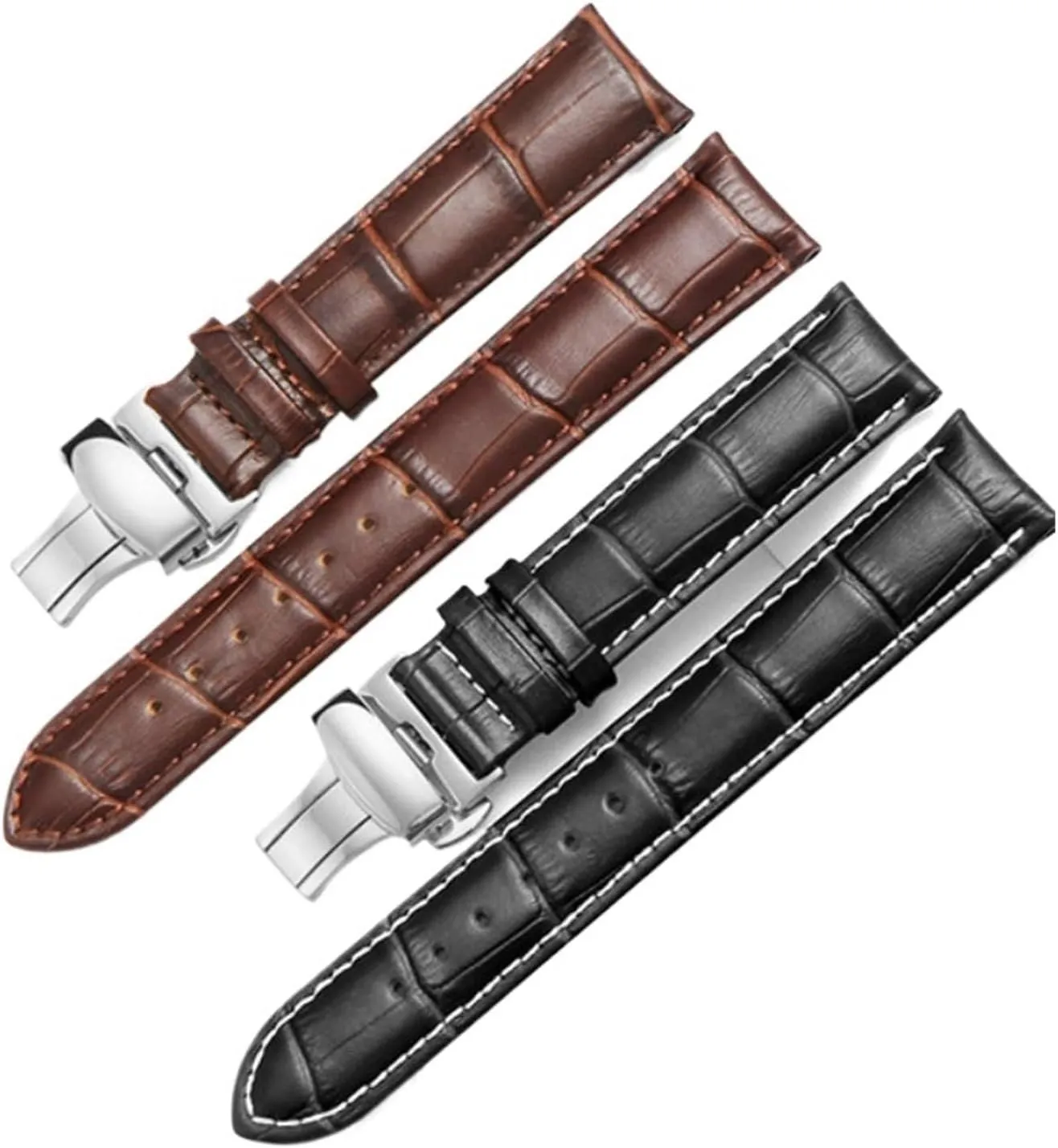 Unisex Genuine Leather Watch Strap 12mm 14mm 16mm 18mm 20mm 21mm 22mm 24mm Smart Watch Band Quick Release