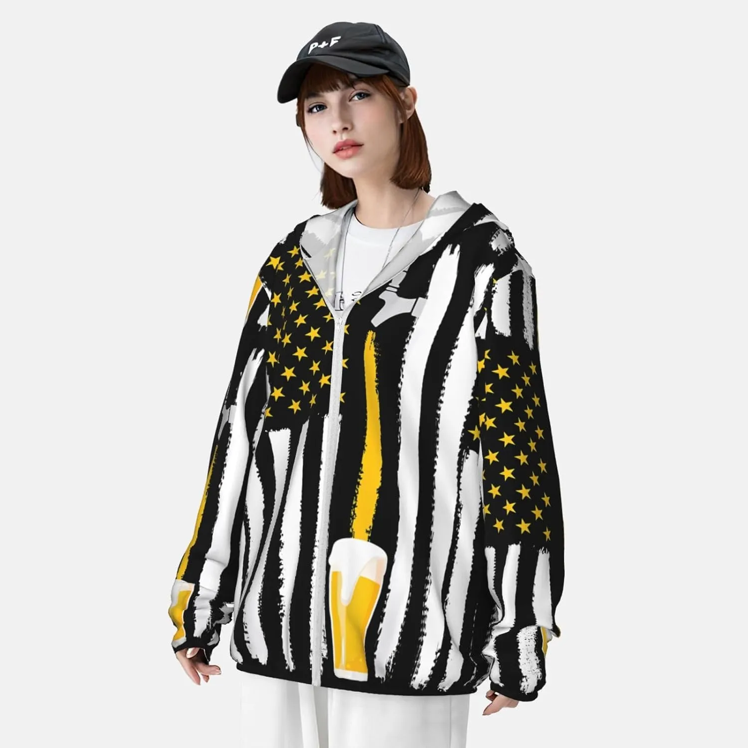 Unisex Women Men Sun Protection Hoodie Jacket Zip Up Long Sleeve Sun Shirt Hiking Outdoor UV Shirts With Pockets