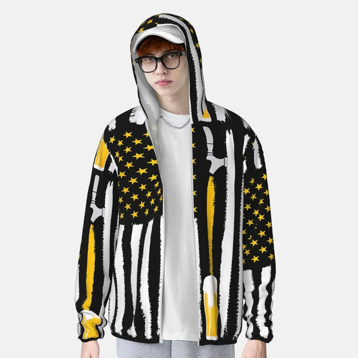Unisex Women Men Sun Protection Hoodie Jacket Zip Up Long Sleeve Sun Shirt Hiking Outdoor UV Shirts With Pockets
