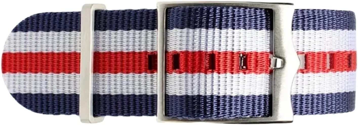 Universal Strap,22mm French Troops Nato Military Nylon Watchband Bracelet Accessories for Classic Analogue Watch, Dial Quartz Watch
