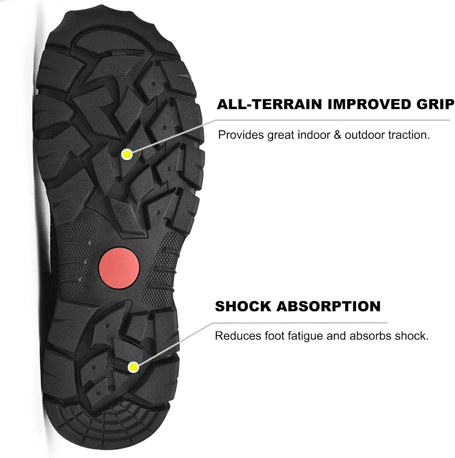 UPIShi Men's Hiking Waterproof Leather Outdoor Breathable Walking Casual Work Shoes