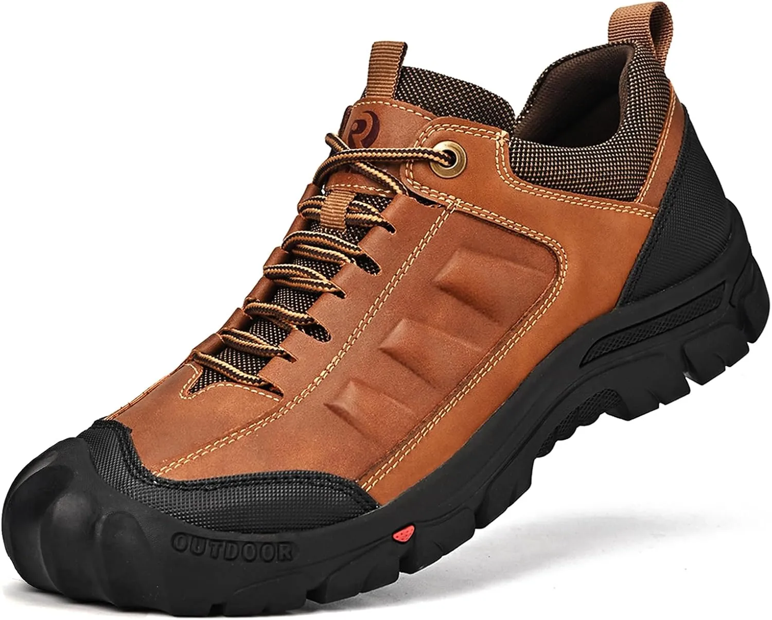 UPIShi Men's Hiking Waterproof Leather Outdoor Breathable Walking Casual Work Shoes