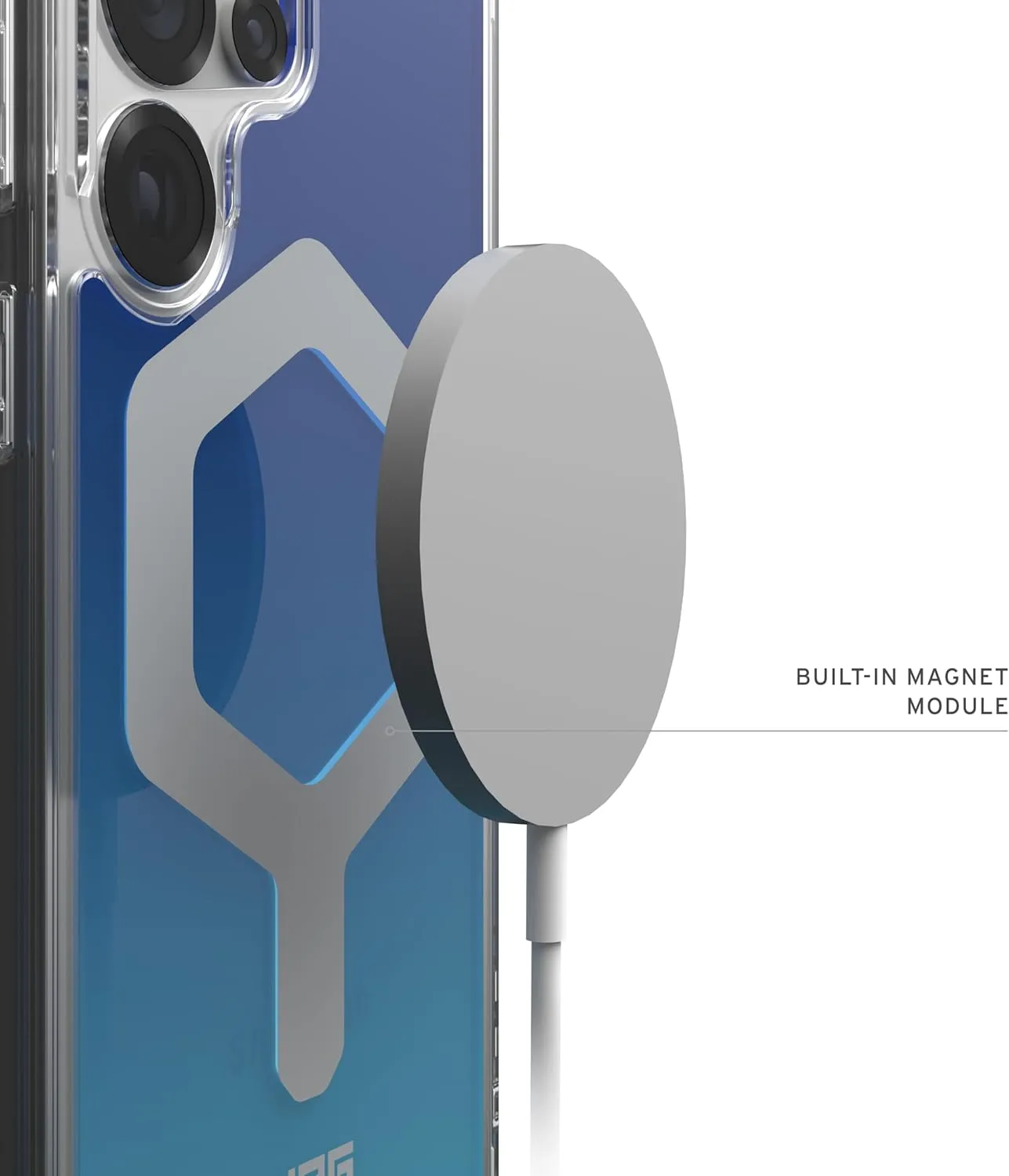 URBAN ARMOR GEAR UAG Designed for Samsung Galaxy S25 Ultra Case 6.8" Plyo Pro - Compatible with Magnetic Charging Translucent Rugged Military Drop Tested Protective Cover, Blue Ombre