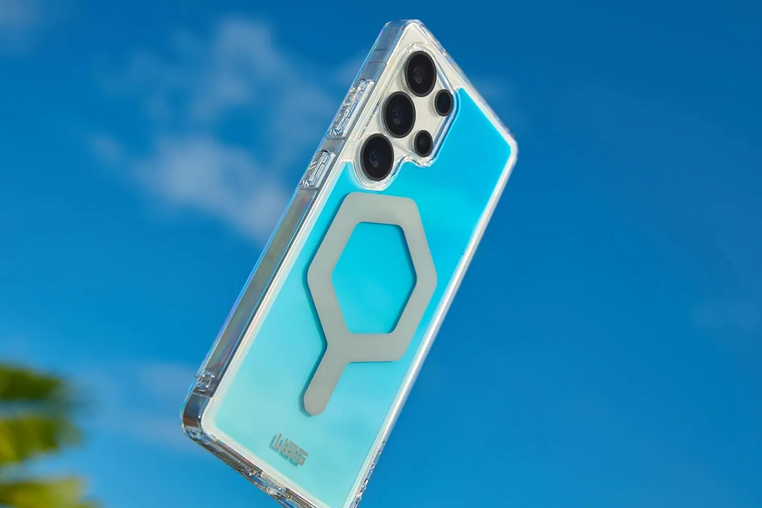 URBAN ARMOR GEAR UAG Designed for Samsung Galaxy S25 Ultra Case 6.8" Plyo Pro - Compatible with Magnetic Charging Translucent Rugged Military Drop Tested Protective Cover, Blue Ombre
