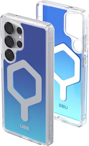 URBAN ARMOR GEAR UAG Designed for Samsung Galaxy S25 Ultra Case 6.8" Plyo Pro - Compatible with Magnetic Charging Translucent Rugged Military Drop Tested Protective Cover, Blue Ombre