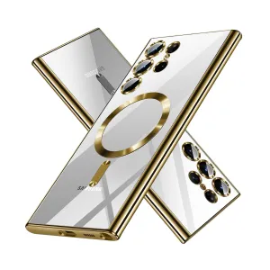 Vaku® Samsung Galaxy S22 Ultra Luxury Electroplated Magnetic Magsafe Camera Protection TPU Back Cover Case