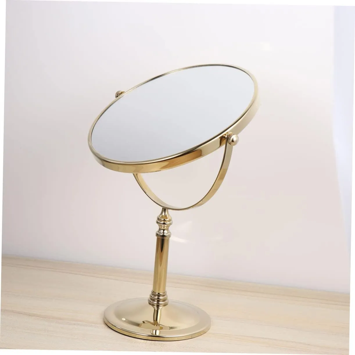 Vanity Mirror 3X Magnification Double Side Makeup Mirror in Gold Frame Table Mirror for Women Design