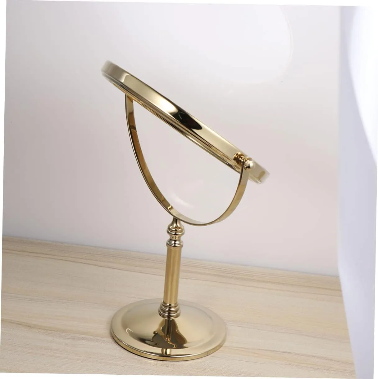 Vanity Mirror 3X Magnification Double Side Makeup Mirror in Gold Frame Table Mirror for Women Design