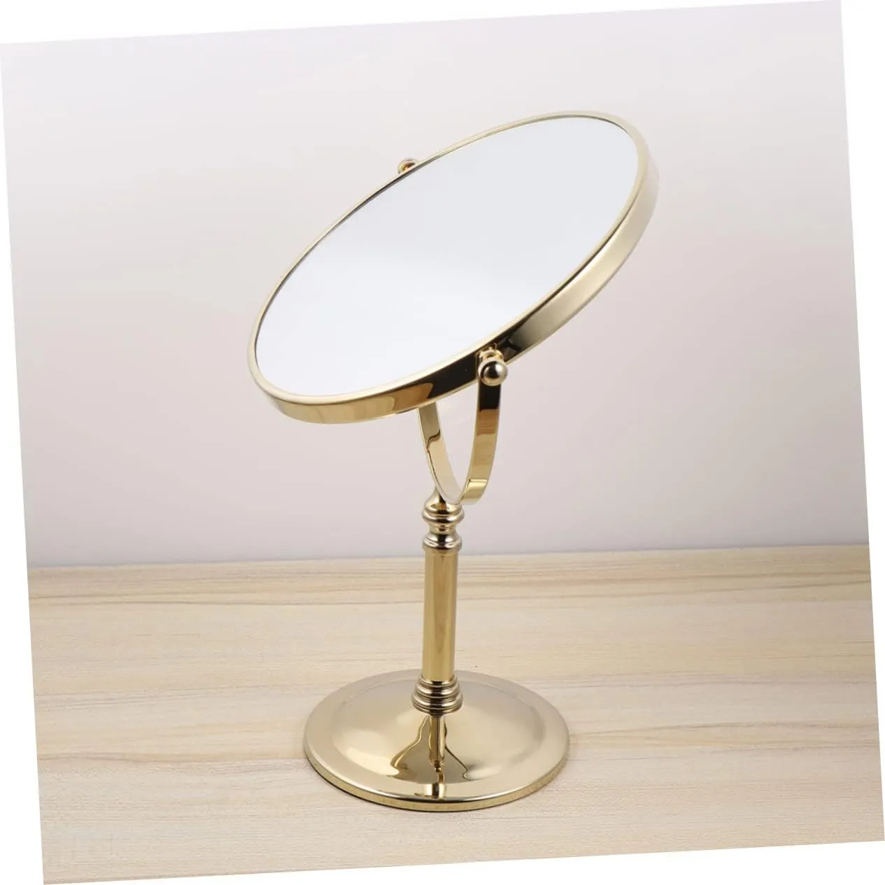 Vanity Mirror 3X Magnification Double Side Makeup Mirror in Gold Frame Table Mirror for Women Design
