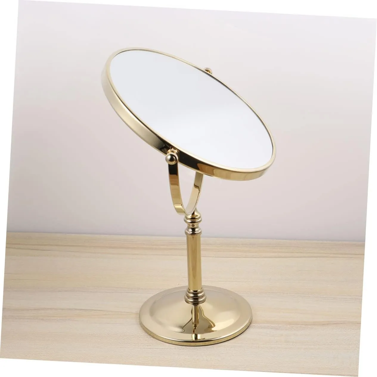 Vanity Mirror 3X Magnification Double Side Makeup Mirror in Gold Frame Table Mirror for Women Design