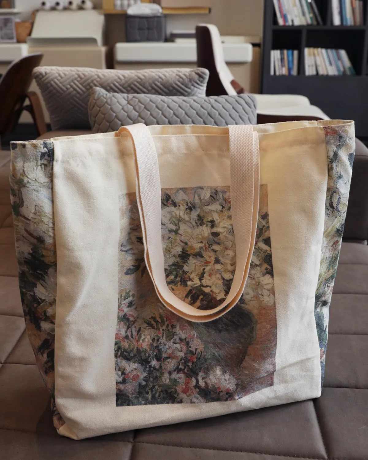 Vintage Aesthetic Canvas Tote Bag Reusable Personalized Shoulder Shopping Bag,