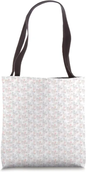 Vintage Bike Pattern Design Tote Bag