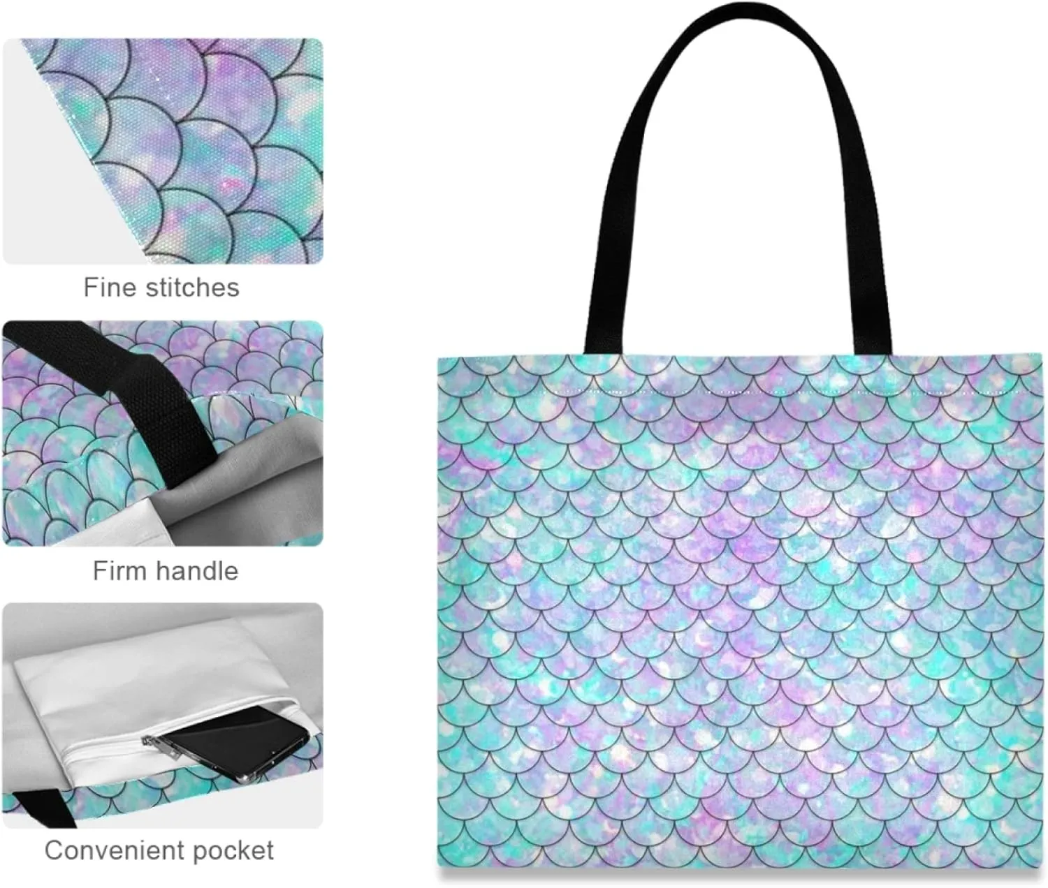 visesunny Large Tote Bag Shoulder Bag Shopping Casual Travel Bag Handbags for Women Lady Girl Teens Gym Beach Daily