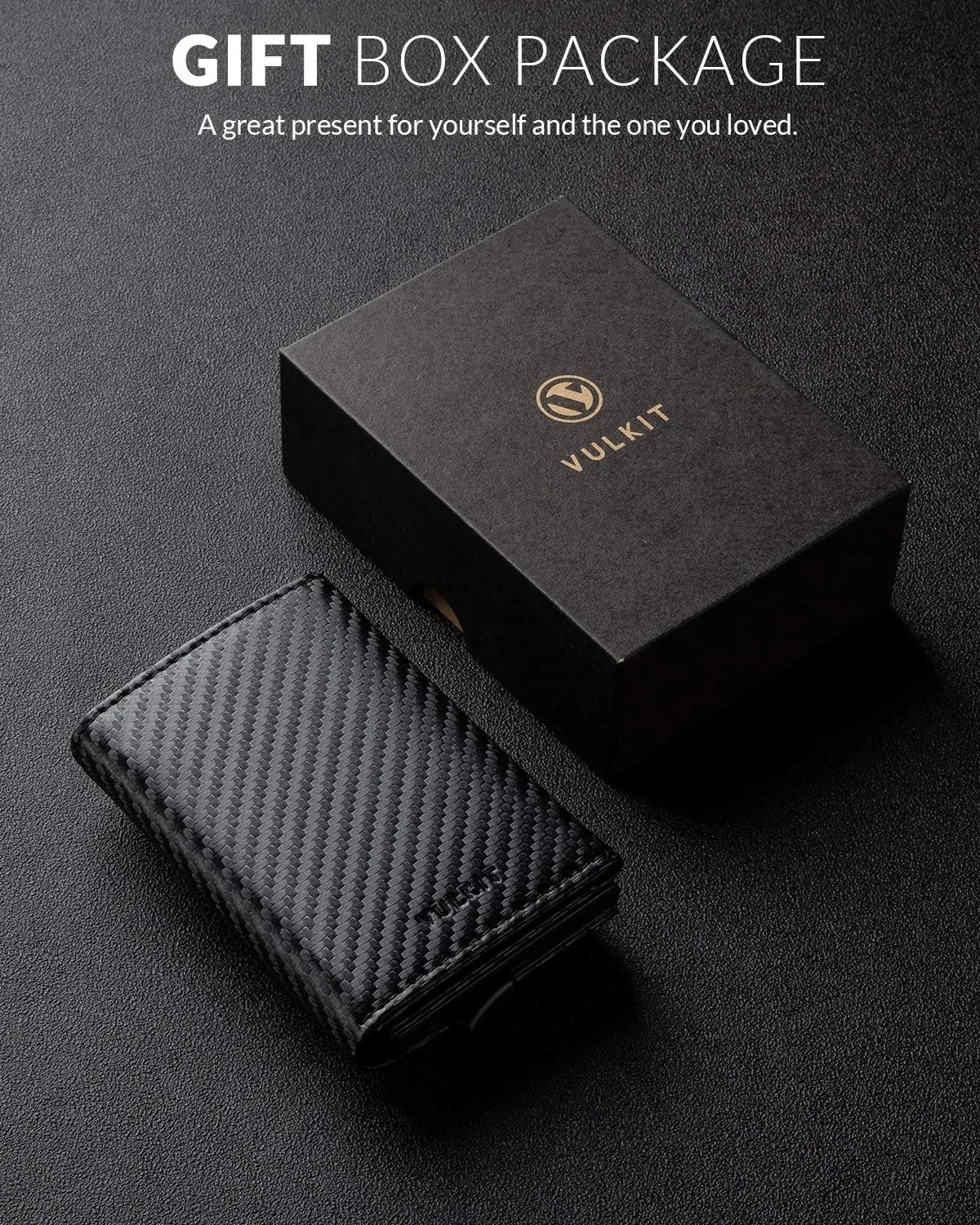 VULKIT Credit Card Holder Leather Bifold Pop up Wallet with Banknote Compartment, ID Window & Coin