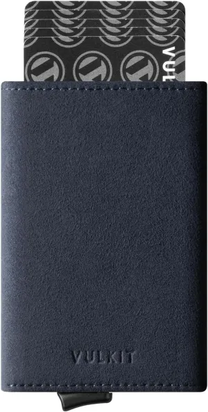 VULKIT Credit Card Holder Leather Bifold Pop up Wallet with Banknote Compartment, ID Window & Coin