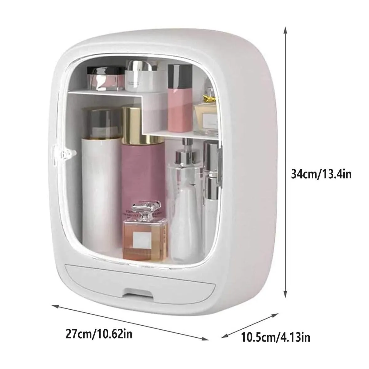 Wall Mounted Vanity Shelf Bathroom Sink Organizer Storage Box for Bathroom