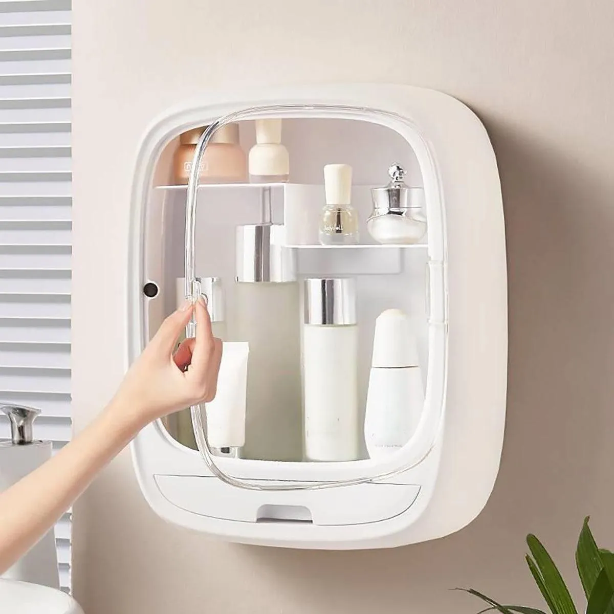 Wall Mounted Vanity Shelf Bathroom Sink Organizer Storage Box for Bathroom