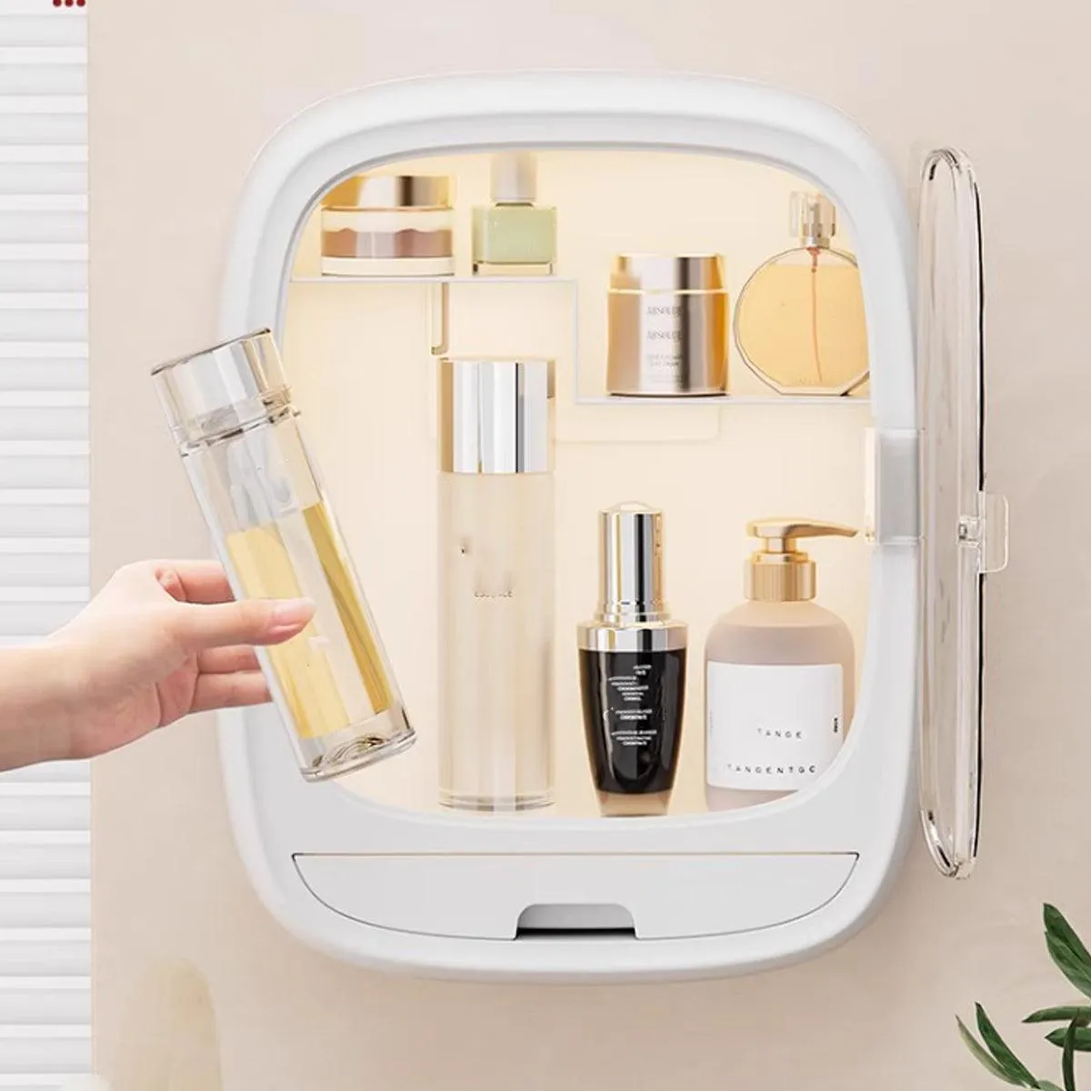 Wall Mounted Vanity Shelf Bathroom Sink Organizer Storage Box for Bathroom