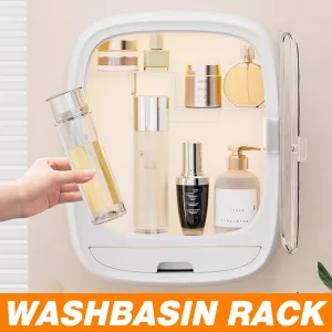 Wall Mounted Vanity Shelf Bathroom Sink Organizer Storage Box for Bathroom