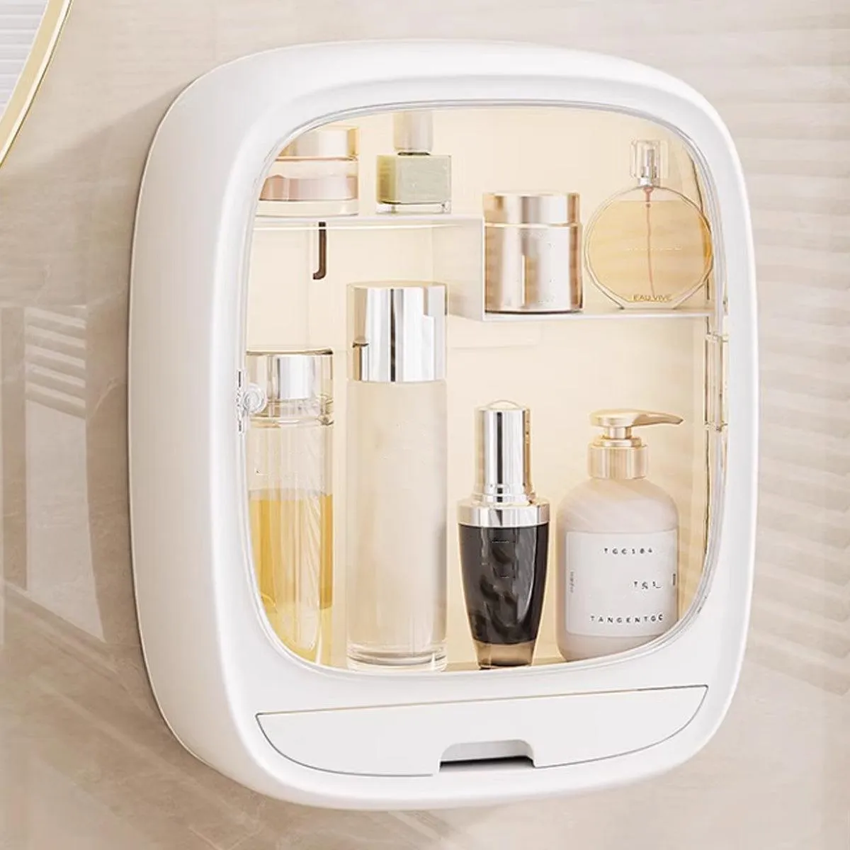 Wall Mounted Vanity Shelf Bathroom Sink Organizer Storage Box for Bathroom