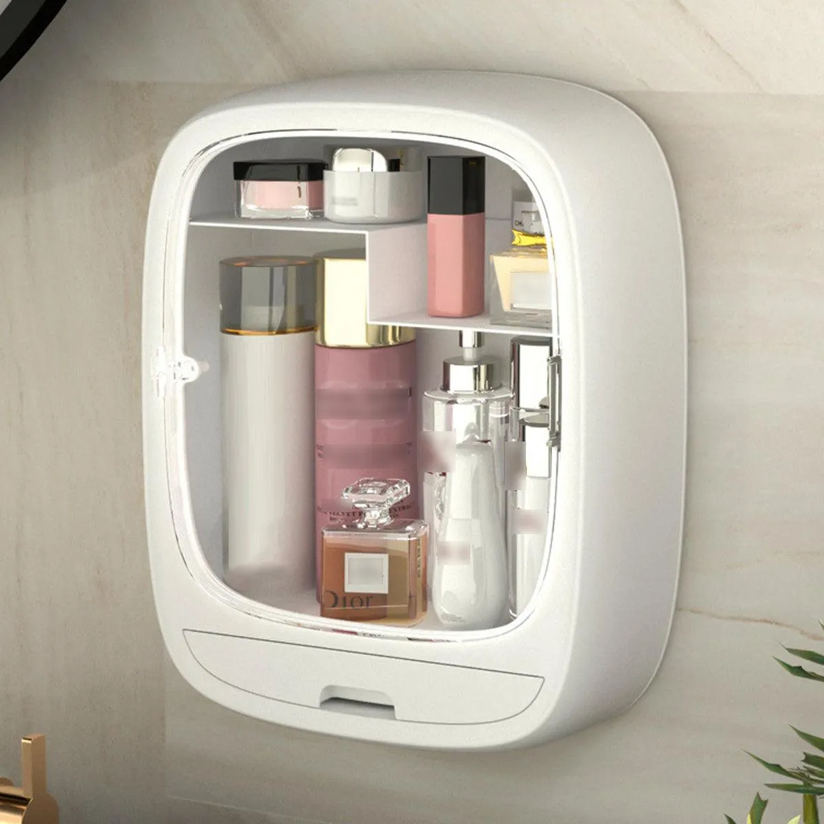 Wall Mounted Vanity Shelf Bathroom Sink Organizer Storage Box for Bathroom