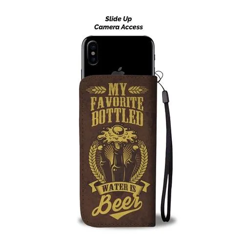 Water Is Beer Wallet Phone Case with RFID Blocker