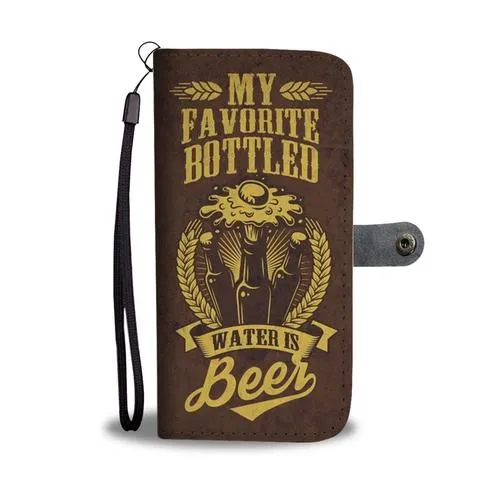 Water Is Beer Wallet Phone Case with RFID Blocker