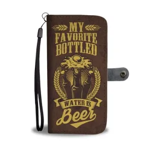 Water Is Beer Wallet Phone Case with RFID Blocker