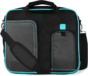 Water-Resistant Nylon Laptop Shoulder Messenger Bag for Professionals - Organized Multi-Compartment Tote for 12" Computers