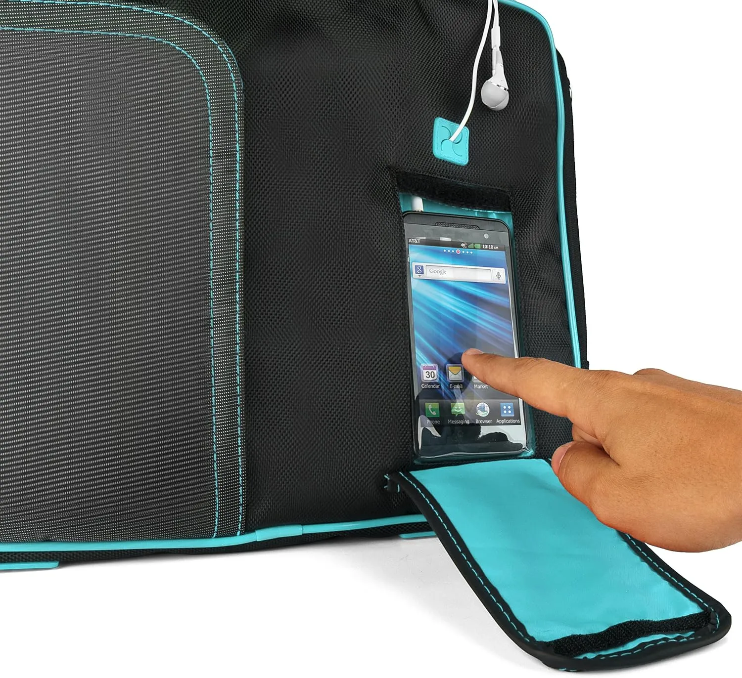 Water-Resistant Nylon Laptop Shoulder Messenger Bag for Professionals - Organized Multi-Compartment Tote for 12" Computers