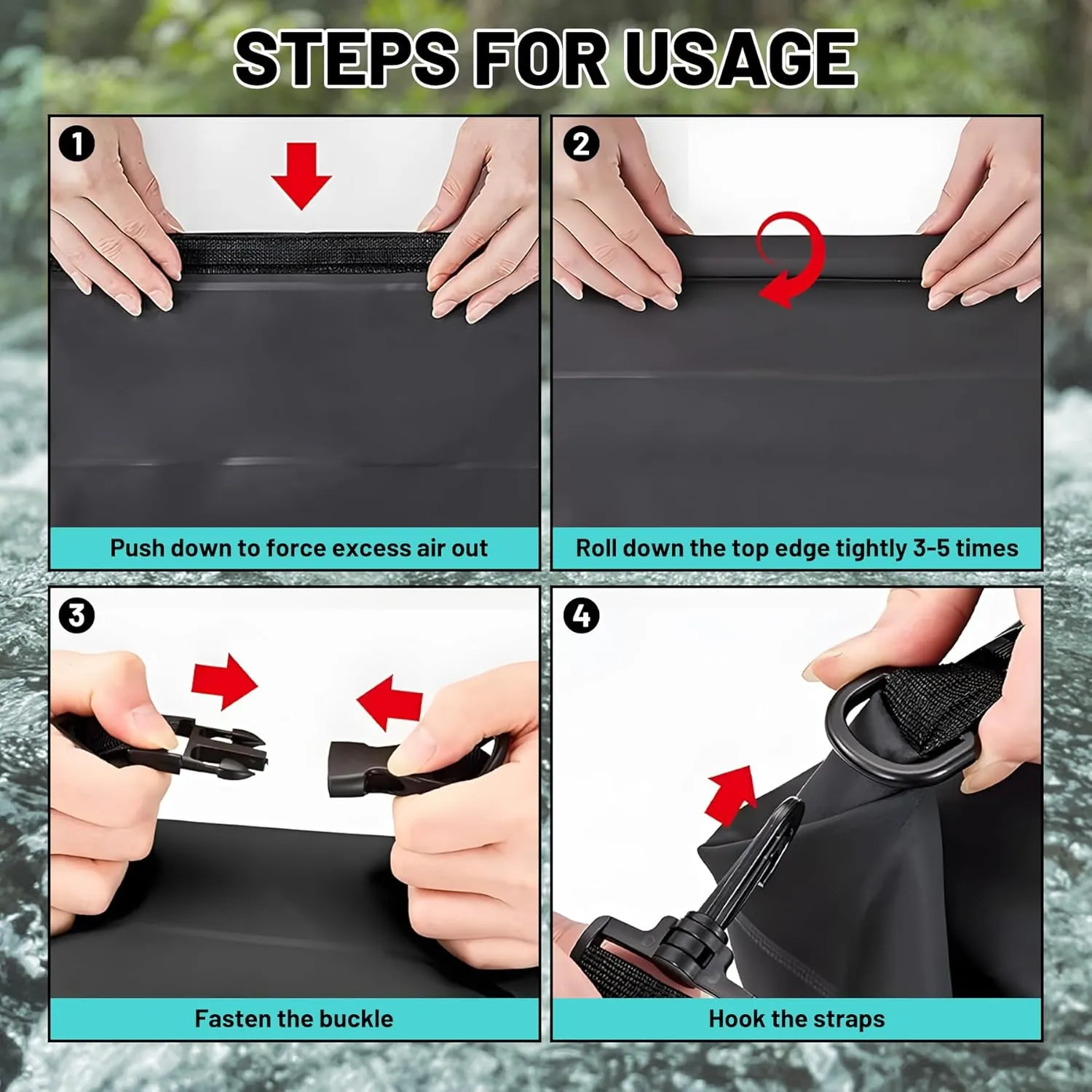 Waterproof Dry Bag,Roll Top Sea Turtle Waterproof Backpack 5L/10L/20L Floating and Lightweight Bags for Kayaking, Boating, Fishing, Swimming and Camping