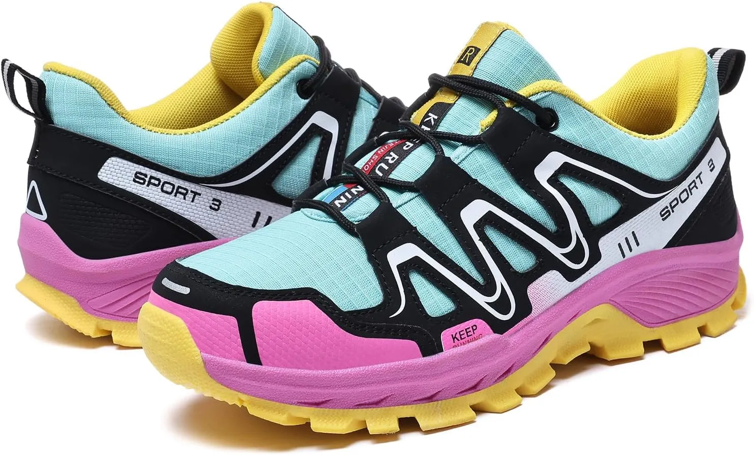 Waterproof Hiking Shoes Women Comfortable Lightweight Non-Slip Trekking Boots Fashion Walking Shoes for Women Tennis Outdoor Sneakers