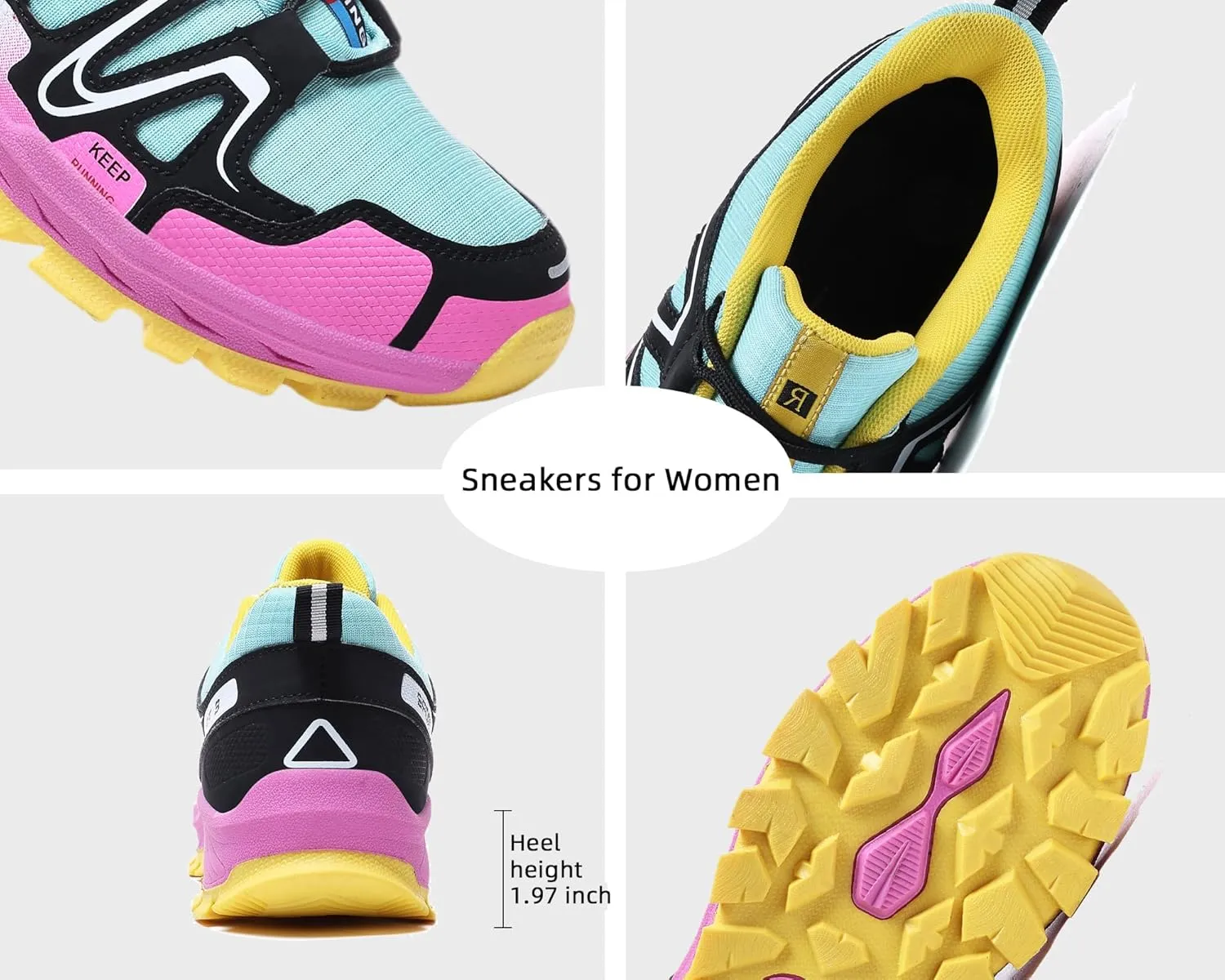 Waterproof Hiking Shoes Women Comfortable Lightweight Non-Slip Trekking Boots Fashion Walking Shoes for Women Tennis Outdoor Sneakers