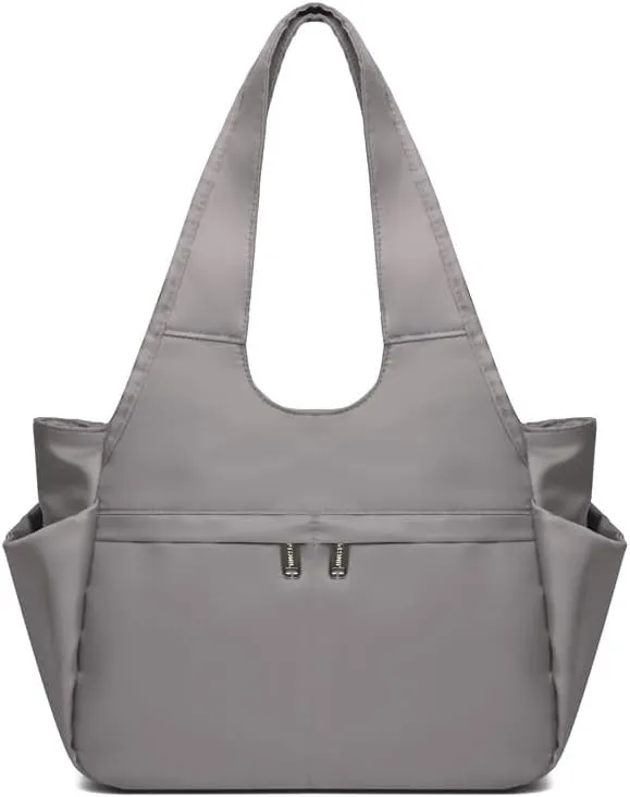 Waterproof nylon tote bag with zipper, women's cloth shoulder bag, handbag