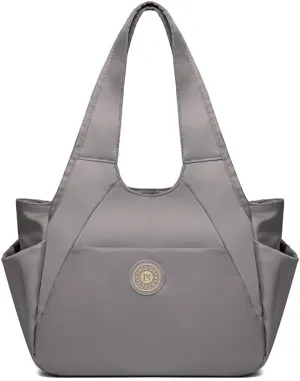 Waterproof nylon tote bag with zipper, women's cloth shoulder bag, handbag