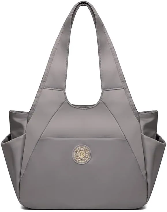 Waterproof nylon tote bag with zipper, women's cloth shoulder bag, handbag