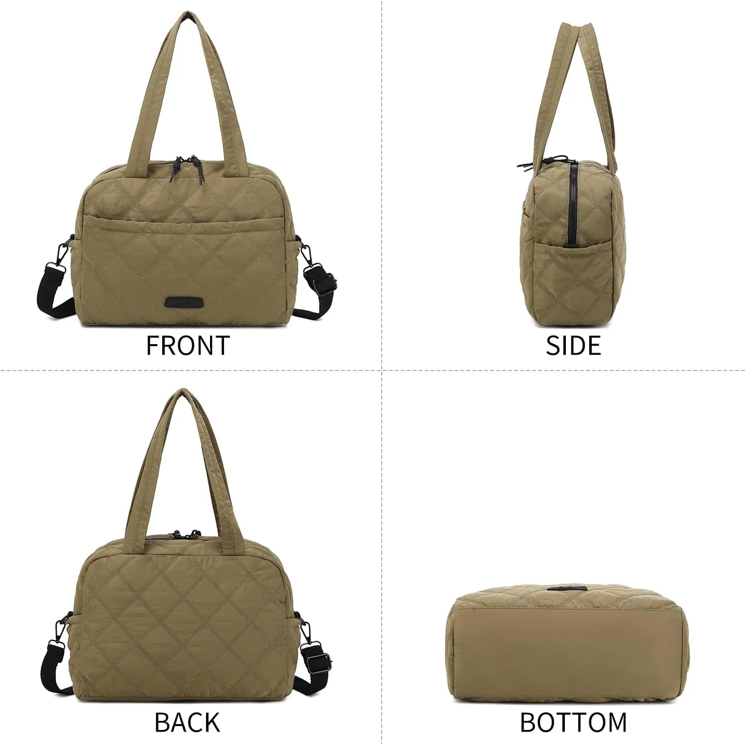 Waterproof Nylon Tote Purse for Women,Lightweight Crossbody Handbag