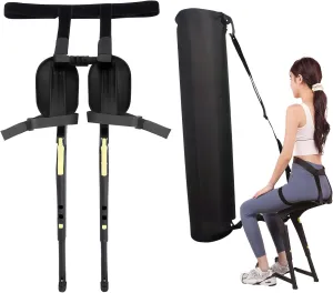 Wearable Chair,Lightweight Portable Foldable Stool with 3 Gear Adjustable Height,Ergonomics Seat for Outdoor Camping Subway,Bear Up to 100kg,Chefs,Doctors,Photographers,Hairdressers,and More
