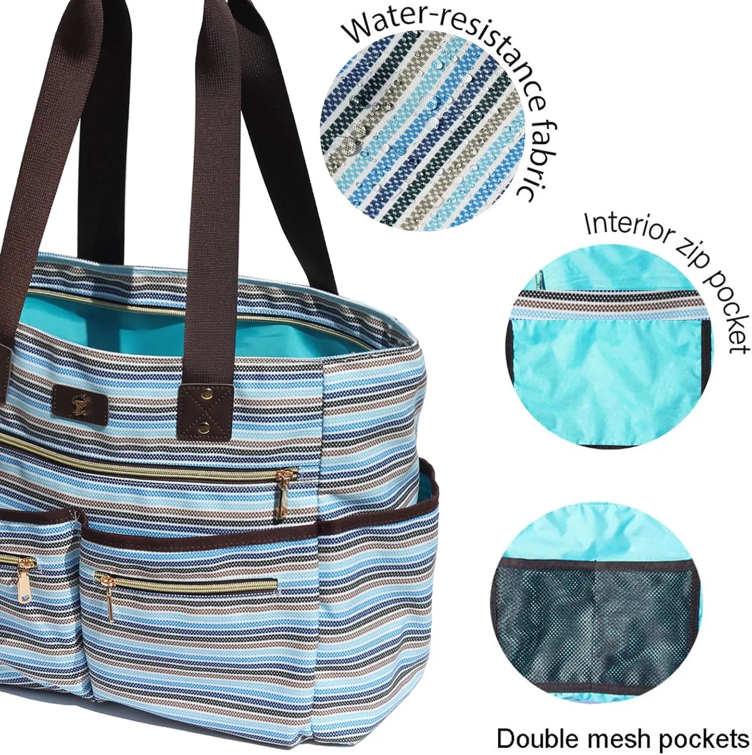 Weekender Bag Carry On Bag Overnight Tote Travel Duffle with 13 Pockets for Travel,Work，Gym,Beach,Teacher,Nurse